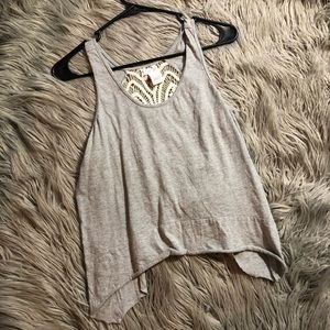Tank top with lace back